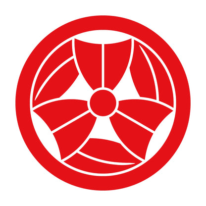 丸に三つ折り笹紋 8