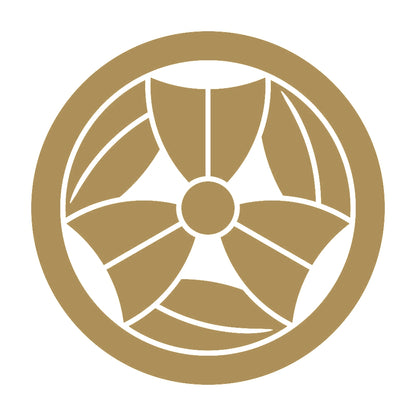 丸に三つ折り笹紋 9