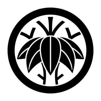 丸に二本根笹紋