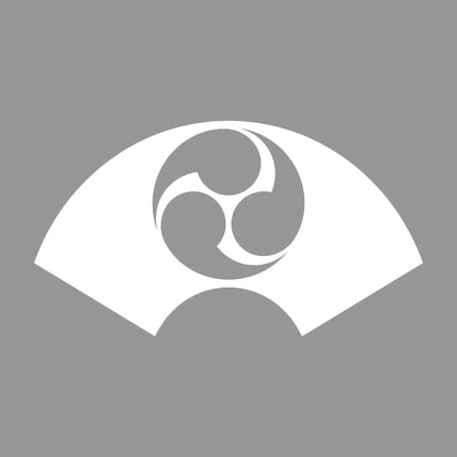 地紙に地抜き三つ巴紋 7