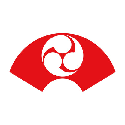 地紙に地抜き三つ巴紋 8