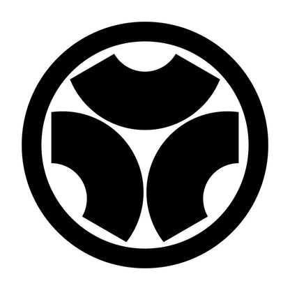 丸に頭合せ三つ地紙紋