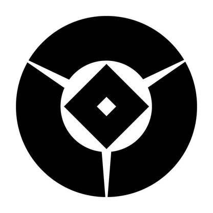 三つ地紙に釘抜き紋