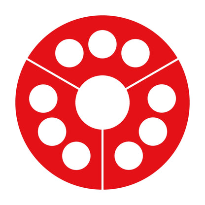 三つ地紙に九曜紋 8