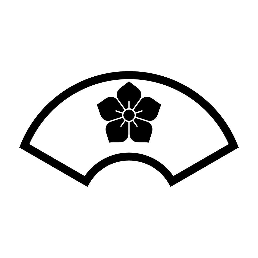 中陰地紙に桔梗紋
