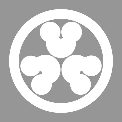 丸に頭合せ三つ洲浜紋 7