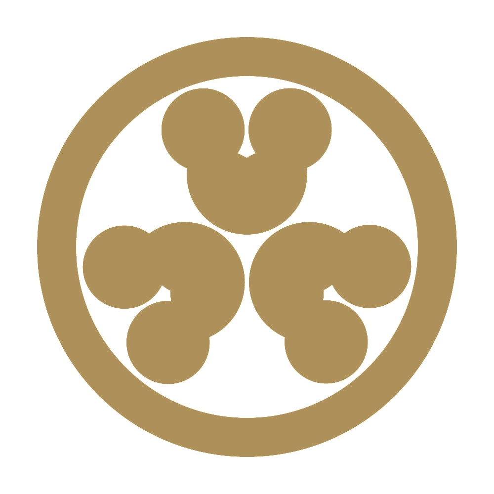 丸に頭合せ三つ洲浜紋 9