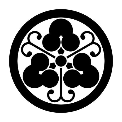 丸に蔓三つ洲浜紋