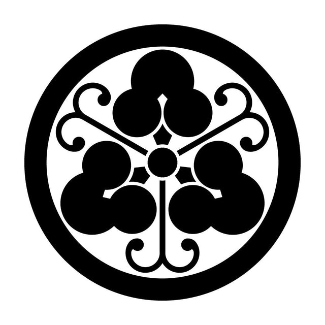 丸に蔓三つ洲浜紋