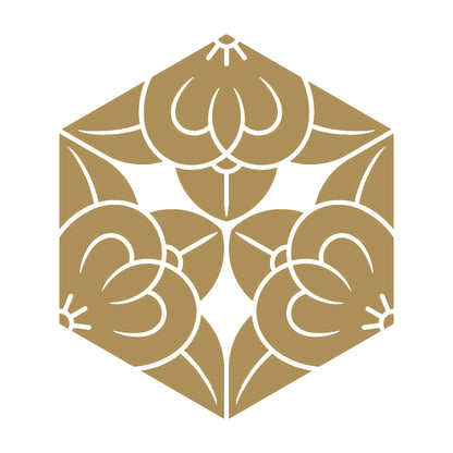 三つ割り六角橘紋 9
