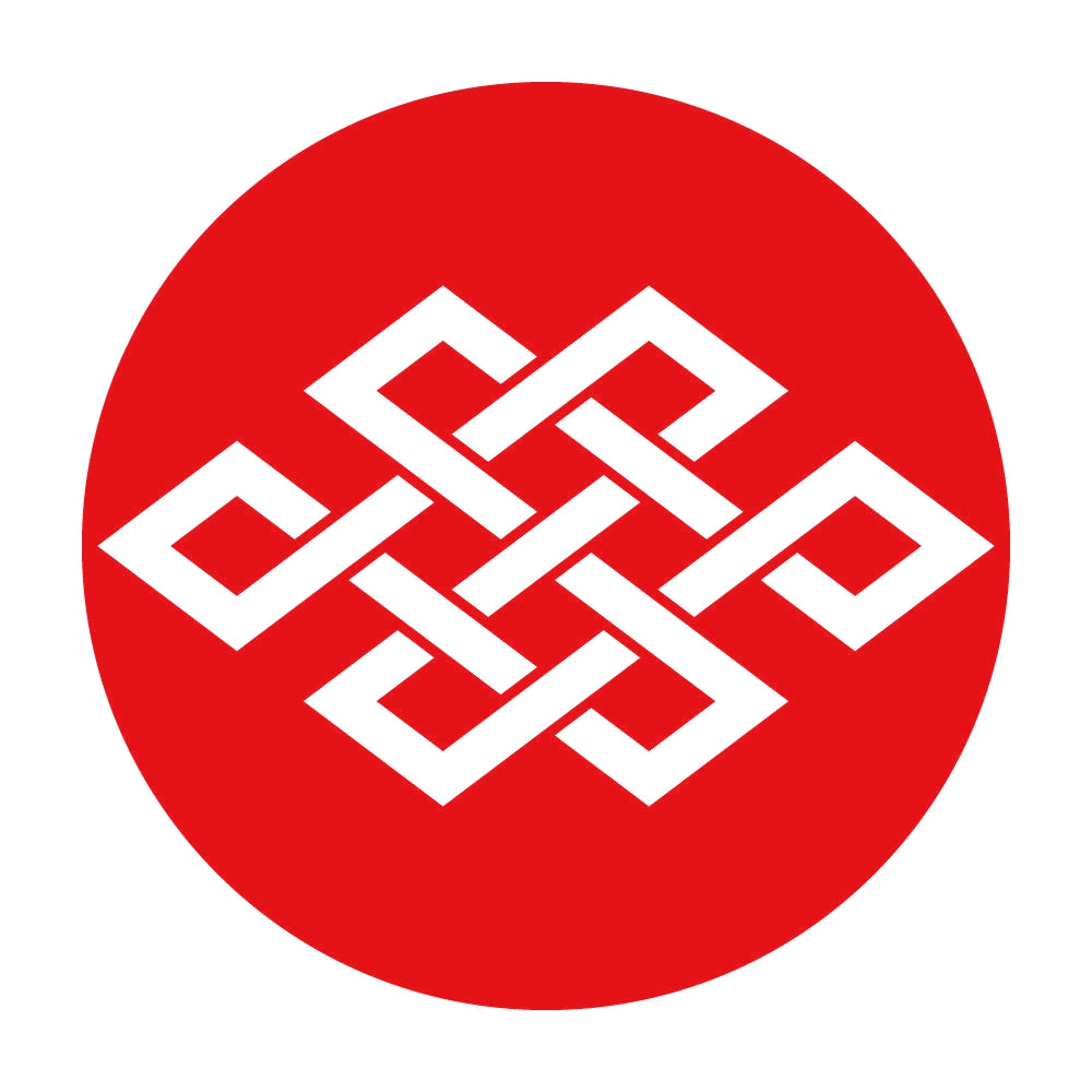 石持ち地抜き角宝結び紋 8
