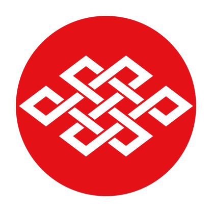 石持ち地抜き角宝結び紋 8