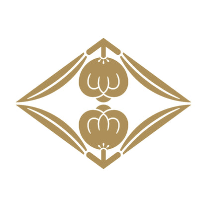 上下向かい茶の実菱紋 9