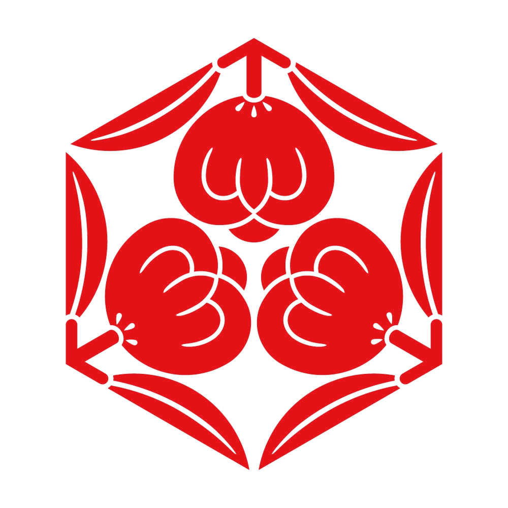六角三つ茶の実紋 8