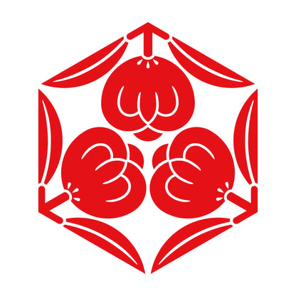 六角三つ茶の実紋 8