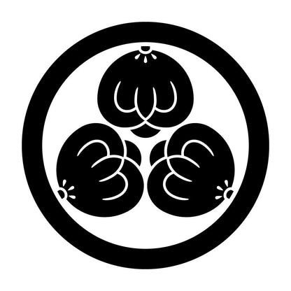 丸に葉なし三つ茶の実紋