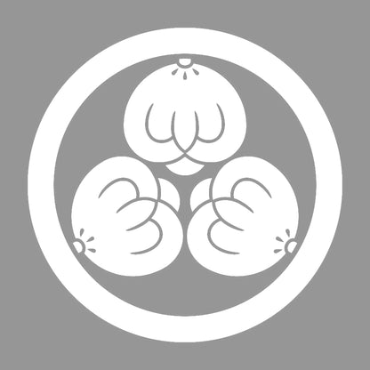 丸に葉なし三つ茶の実紋 7
