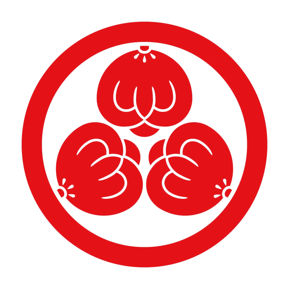 丸に葉なし三つ茶の実紋 8