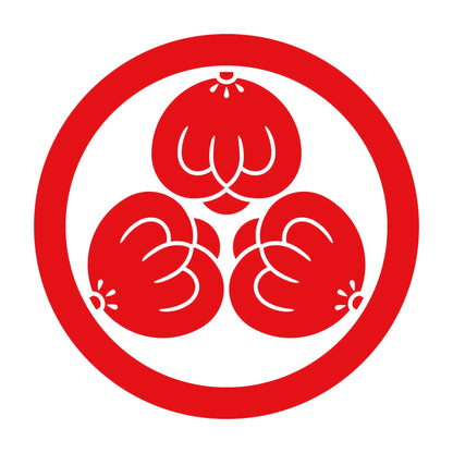 丸に葉なし三つ茶の実紋 8