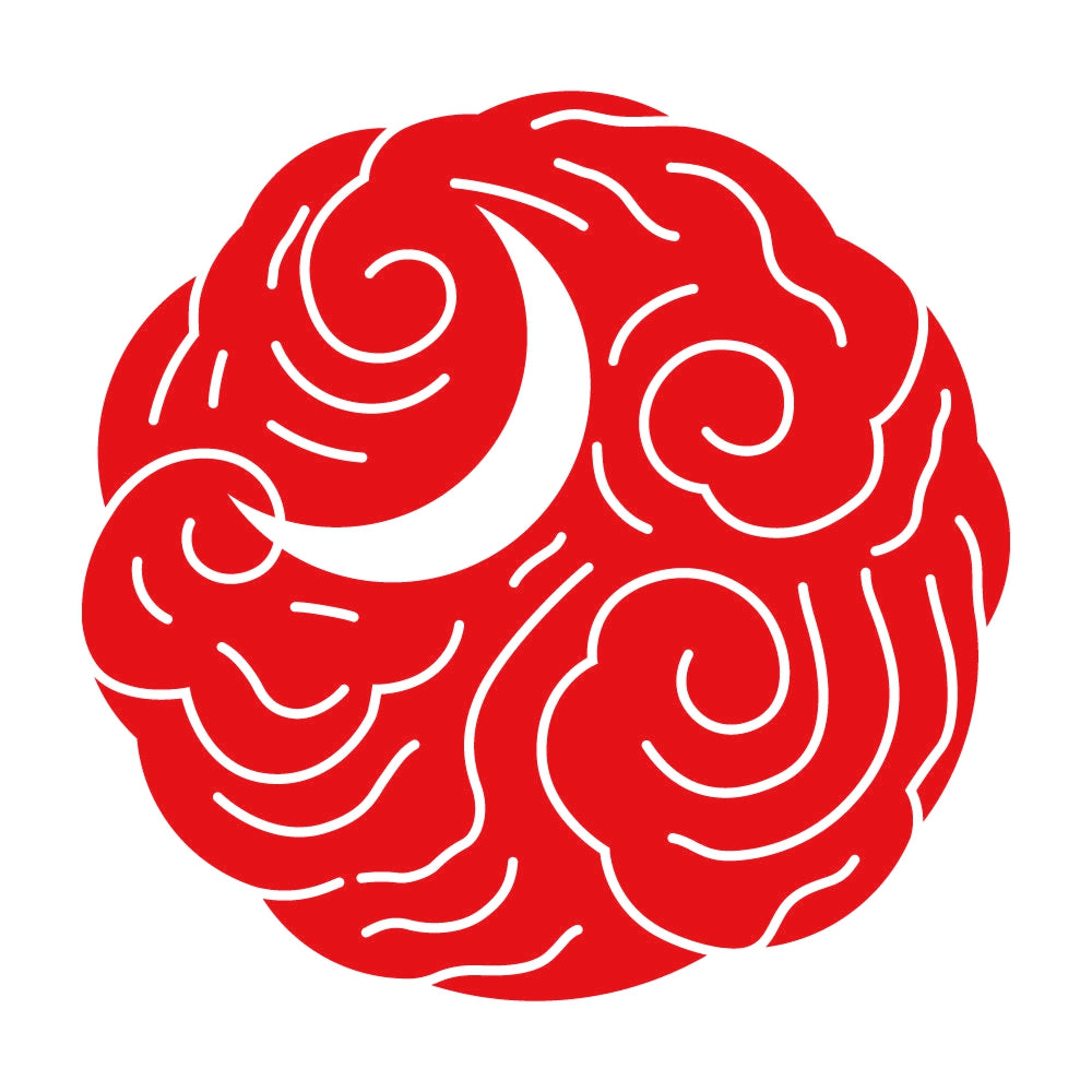 雲丸に地抜きの月紋 8