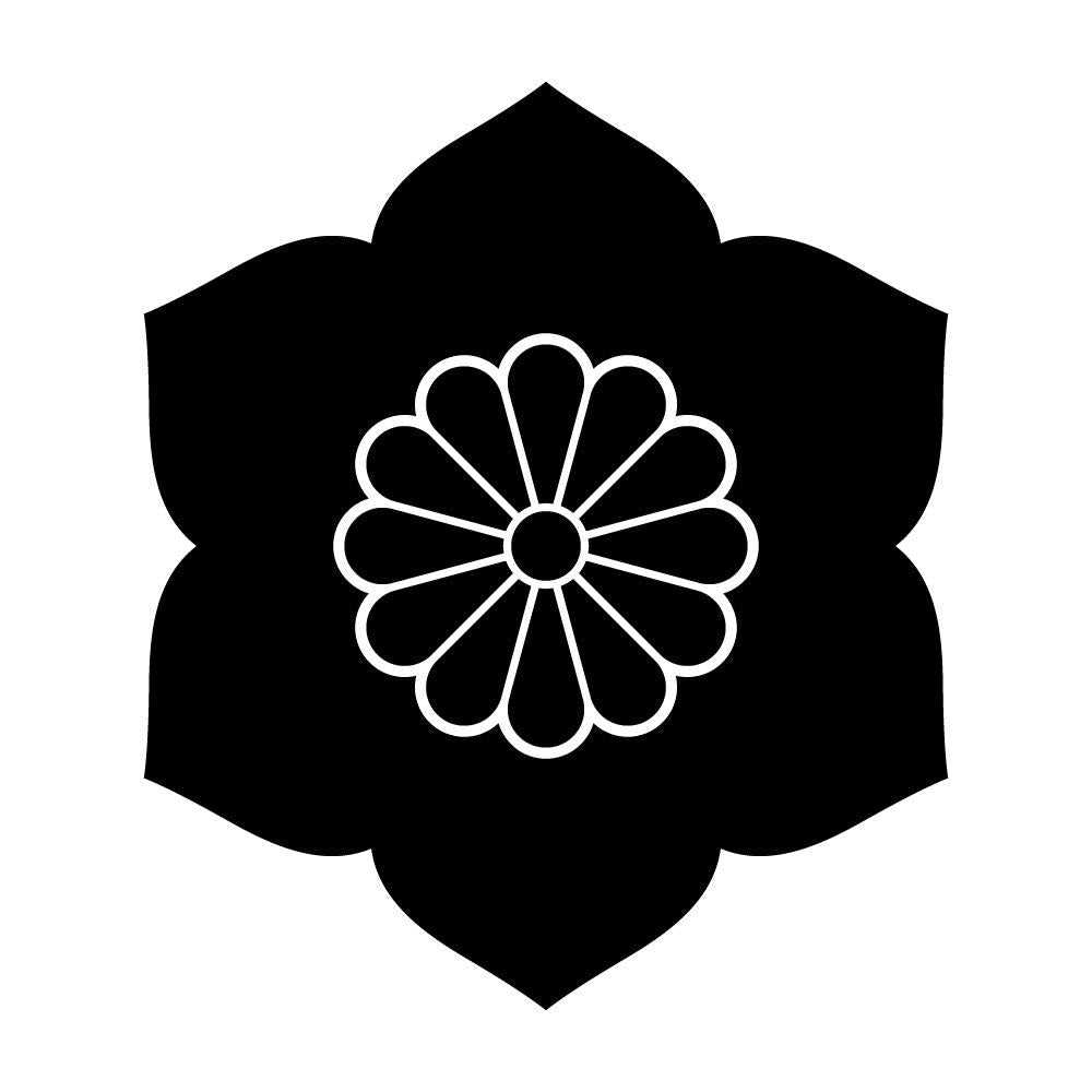 菊座花鉄線紋