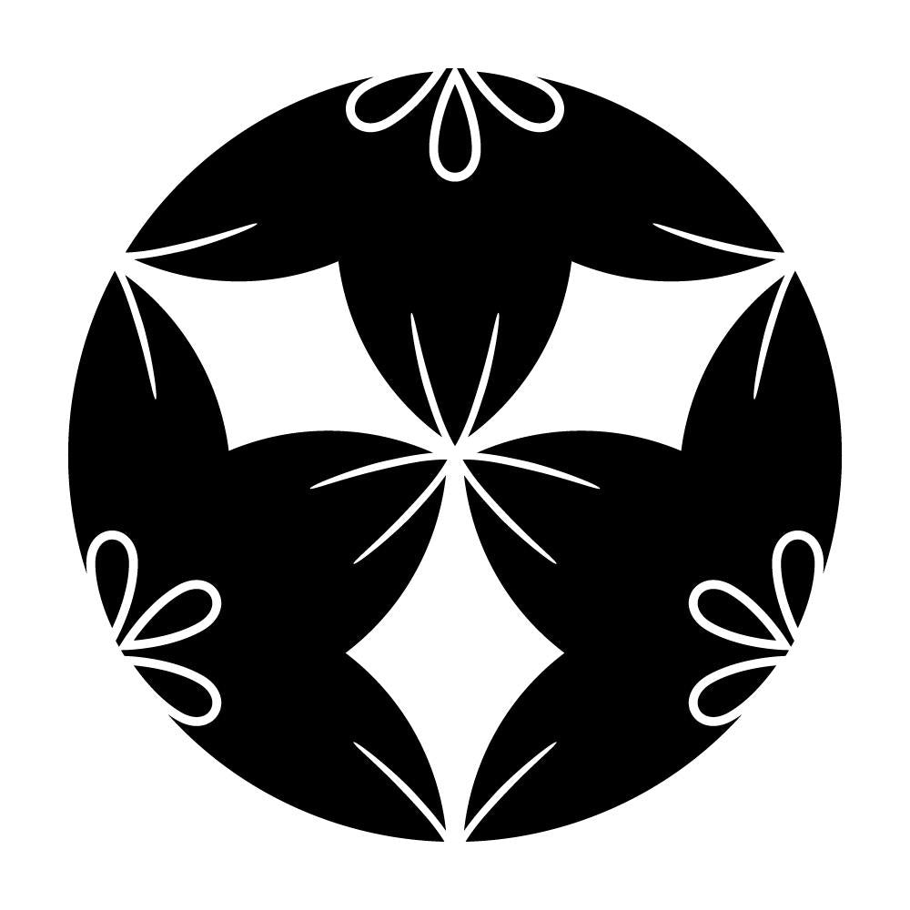 三つ割り花鉄線紋