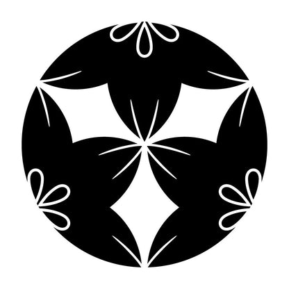 三つ割り花鉄線紋