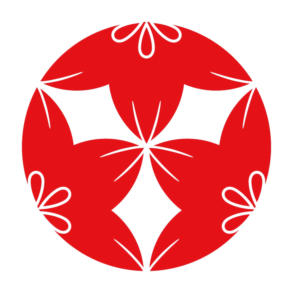 三つ割り花鉄線紋 8