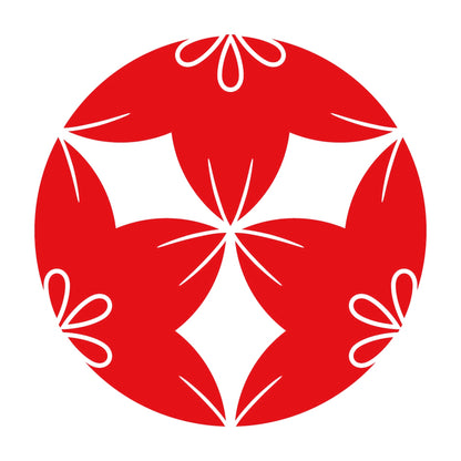 三つ割り花鉄線紋 8