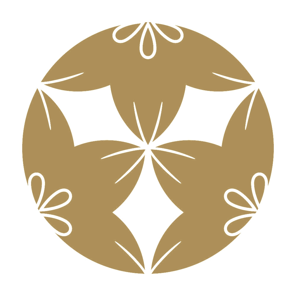 三つ割り花鉄線紋 9