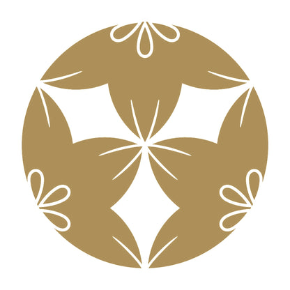 三つ割り花鉄線紋 9
