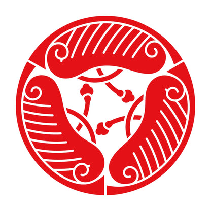 三つ割り房付き唐団扇紋 8