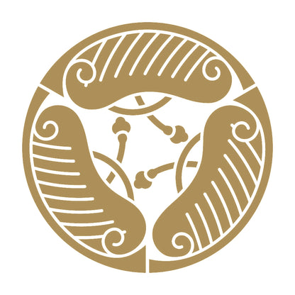 三つ割り房付き唐団扇紋 9