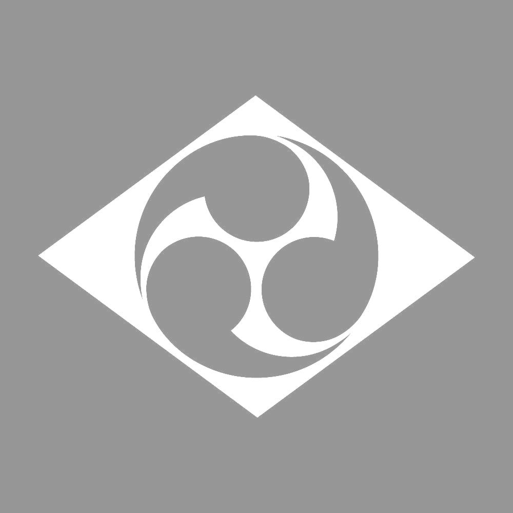 菱に地抜き三つ巴紋 7