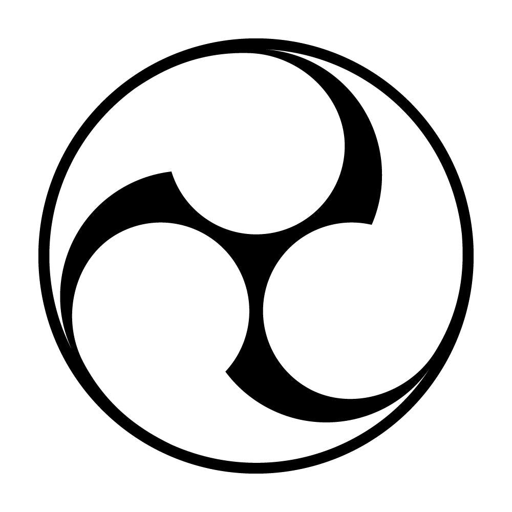 石持ち地抜き三つ巴紋