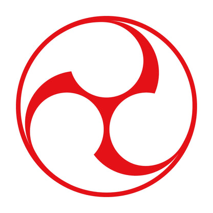 石持ち地抜き三つ巴紋 8