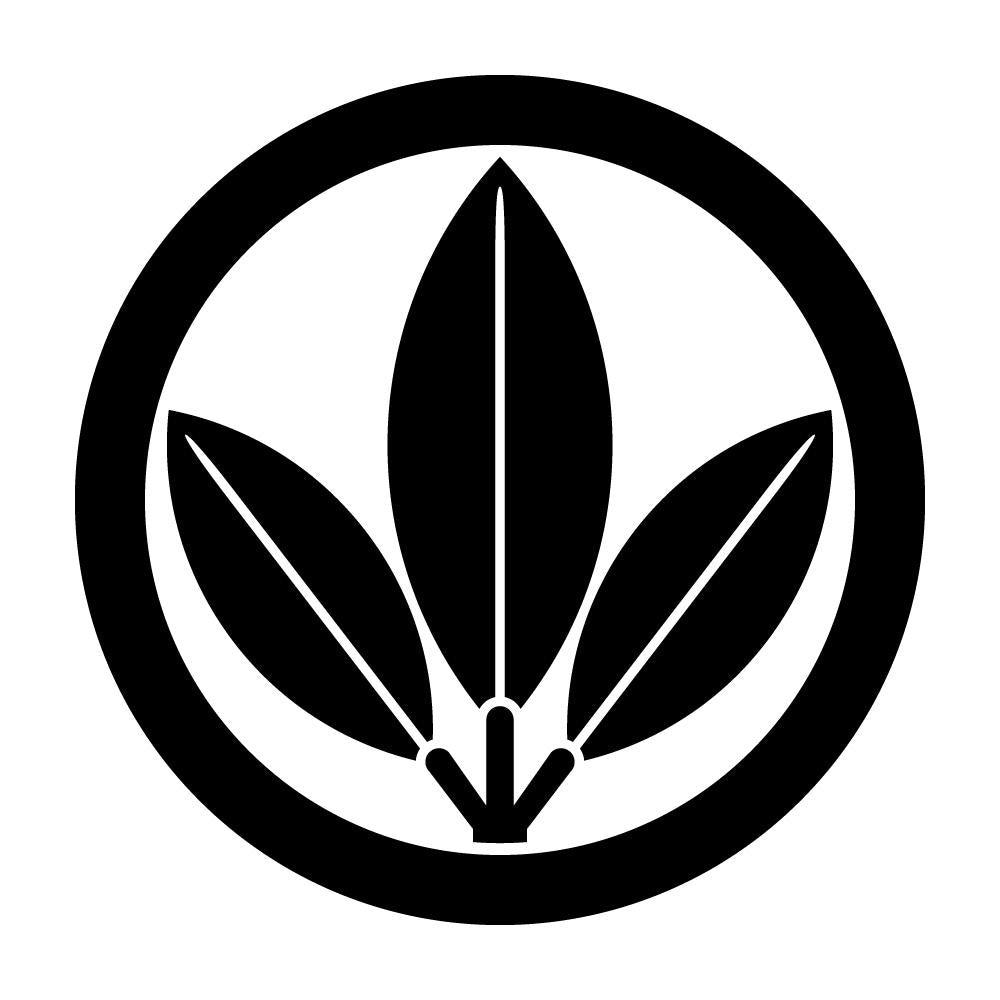 丸に三つ葉南天紋