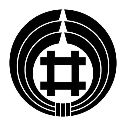 熨斗輪に三つ井筒紋