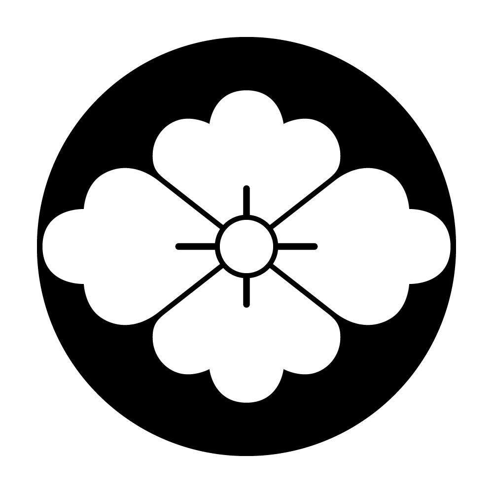 石持ち地抜き花菱紋