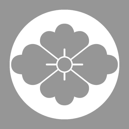 石持ち地抜き花菱紋 7