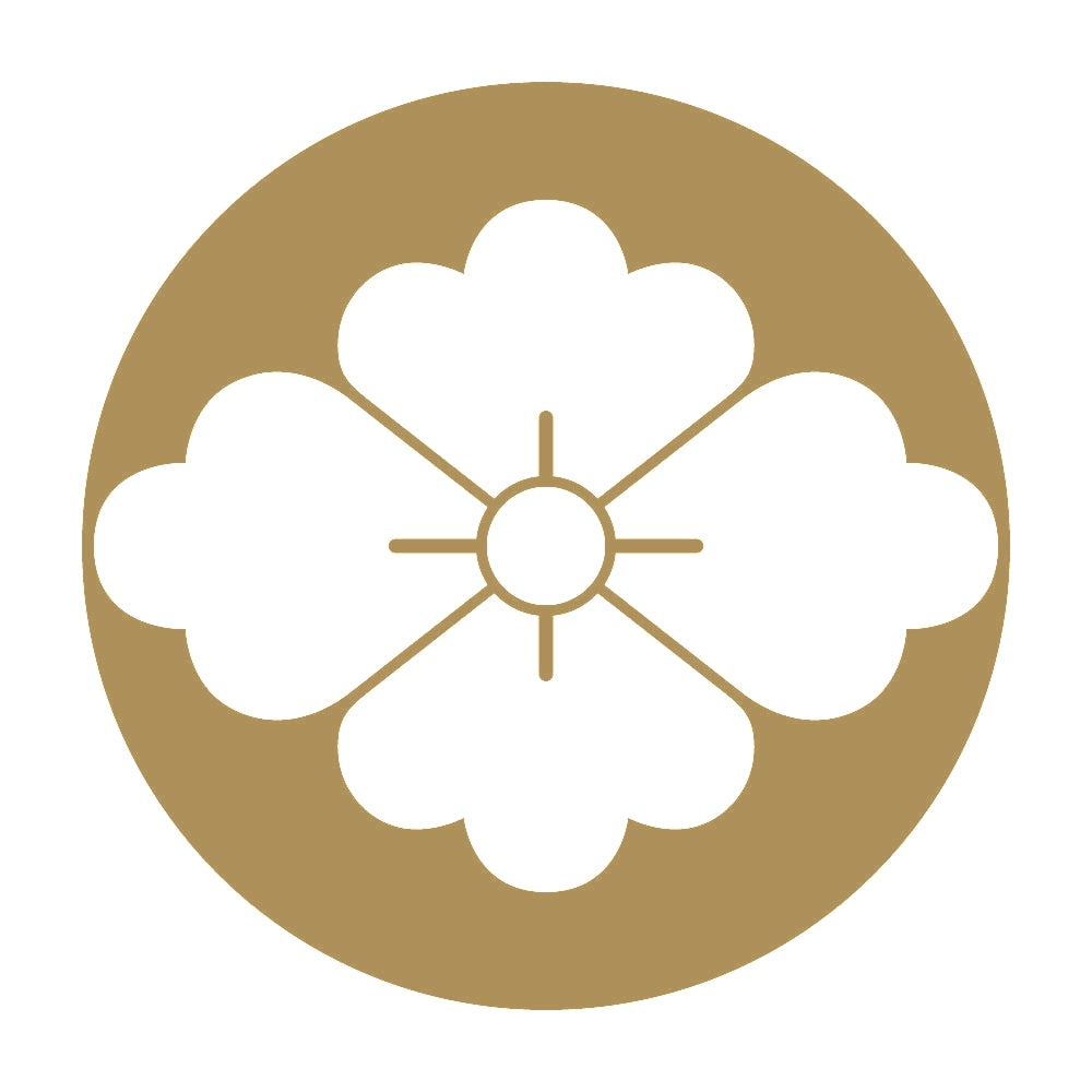 石持ち地抜き花菱紋 9