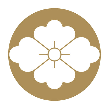 石持ち地抜き花菱紋 9