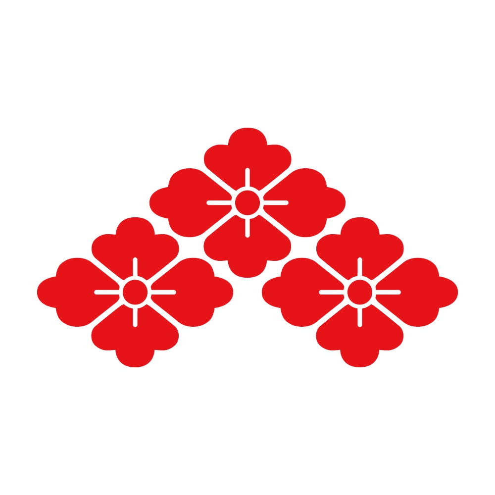 三つ盛り花菱紋 8