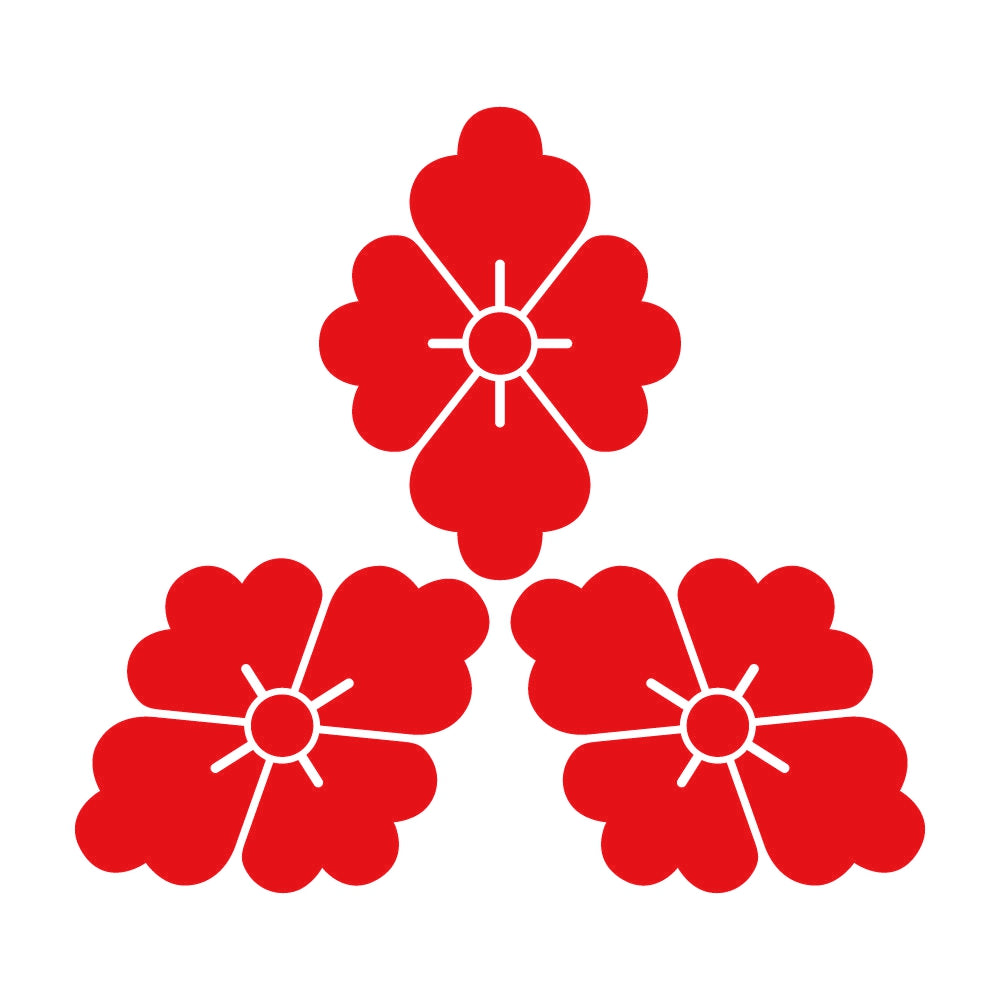 三つ寄せ盛り花菱紋 8