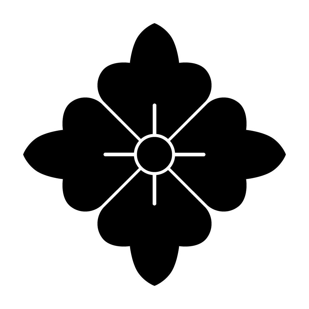 隅立て花角紋