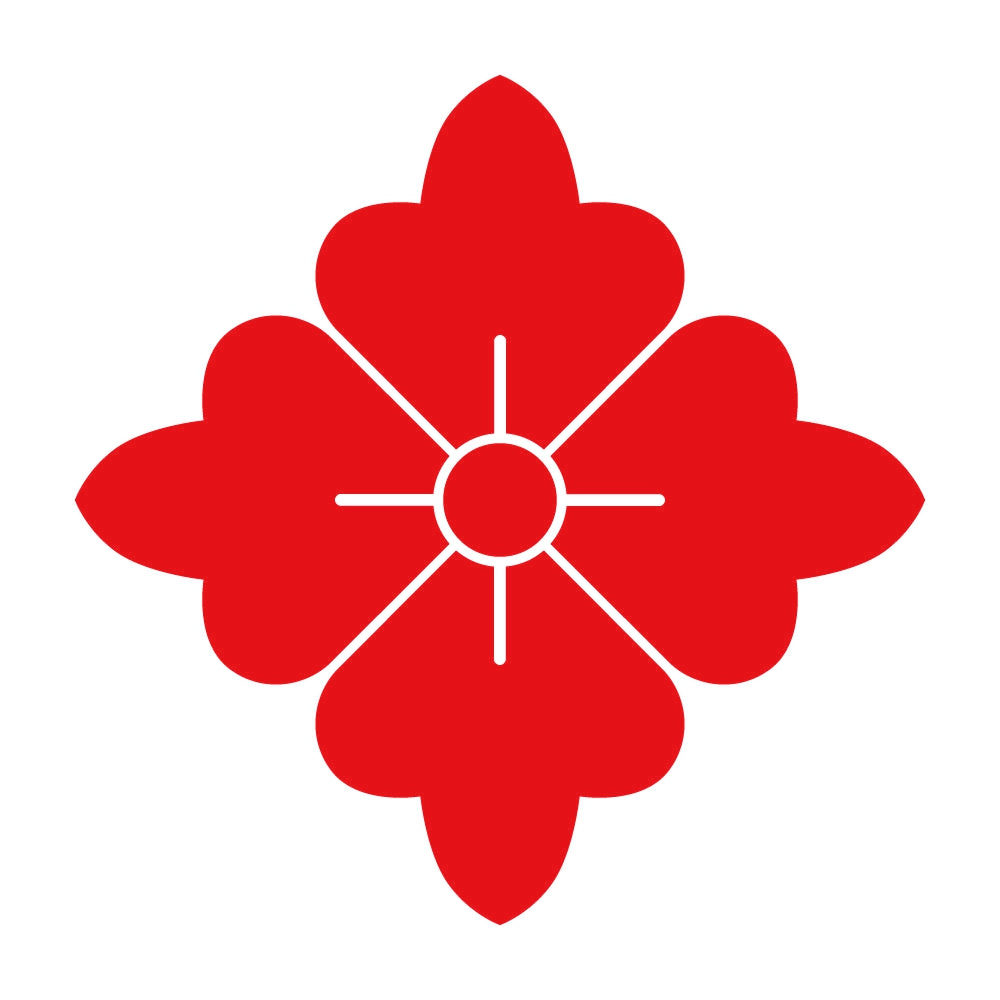 隅立て花角紋 8