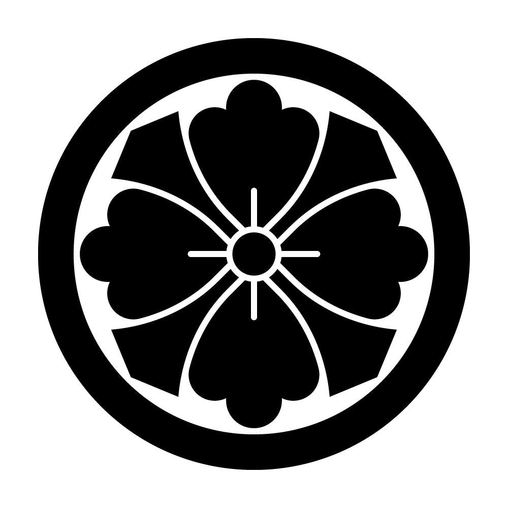 丸に四方剣花菱紋
