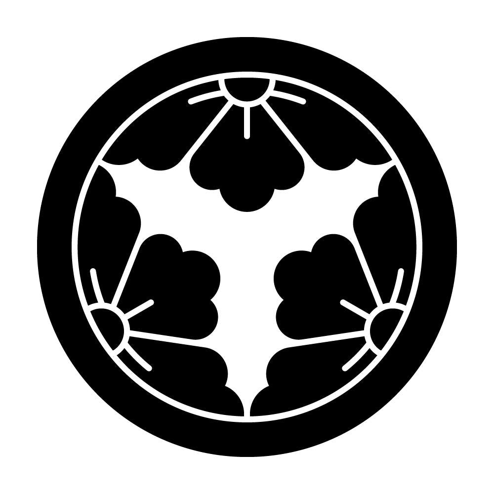丸に三つ割り花菱紋