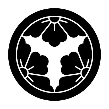 丸に三つ割り花菱紋