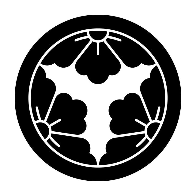 丸に三つ割り花菱紋